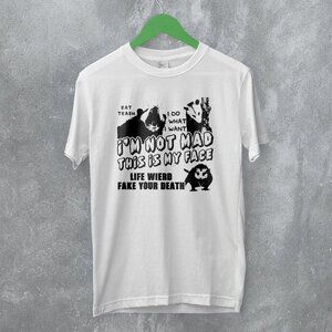 Opossum Im Not Mad This Is My Face Funny Angry Animal Graphic Humor T-Shirt 165